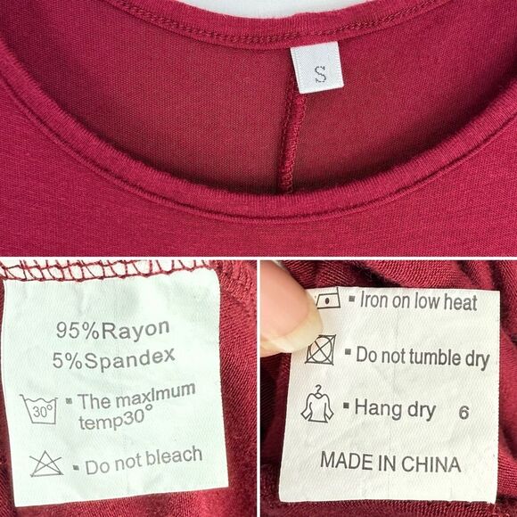 Women Red Cold Shoulder A-Line Shirt Dress Red Large With pockets - Picture 12 of 15